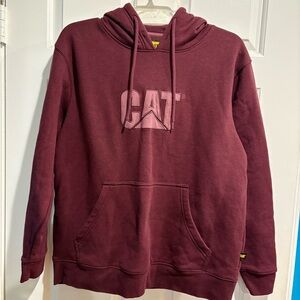 CAT workwear Caterpillar  sweatshirt hoodie women’s maroon sz S